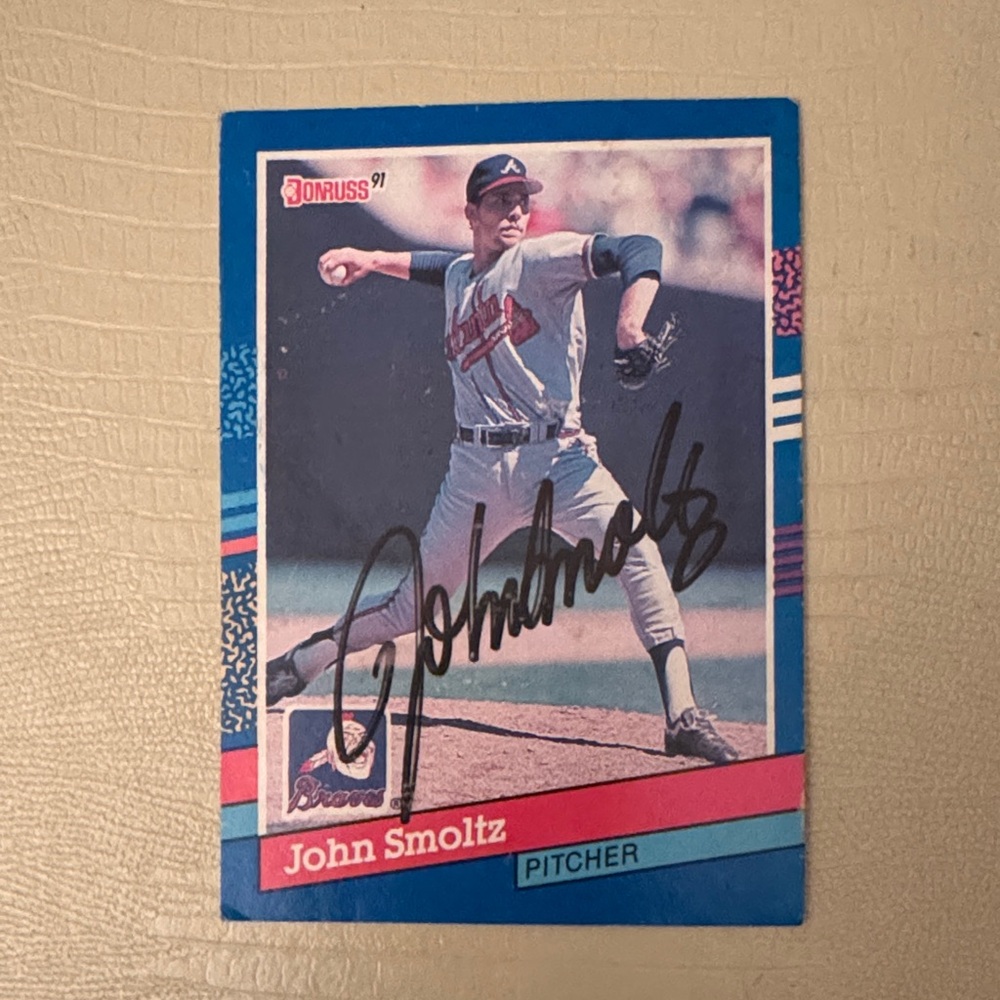 Donruss '91 John Smoltz Signed Baseball Card